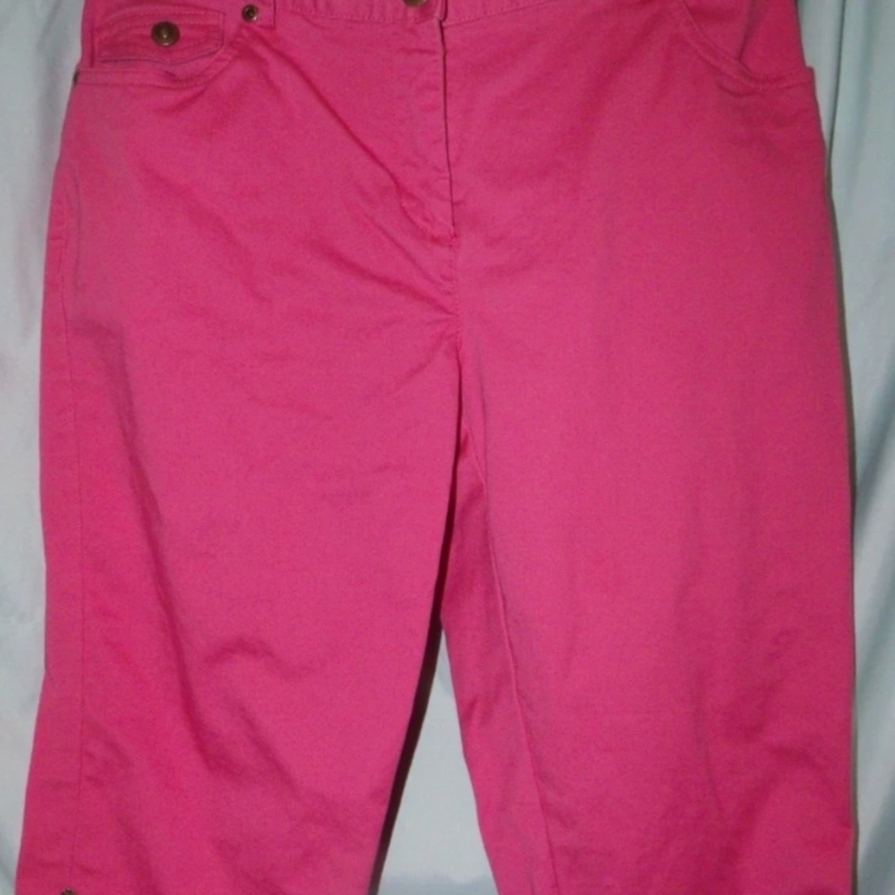 Hearts of Palm Pink Capris Vibrant Everyday Style
